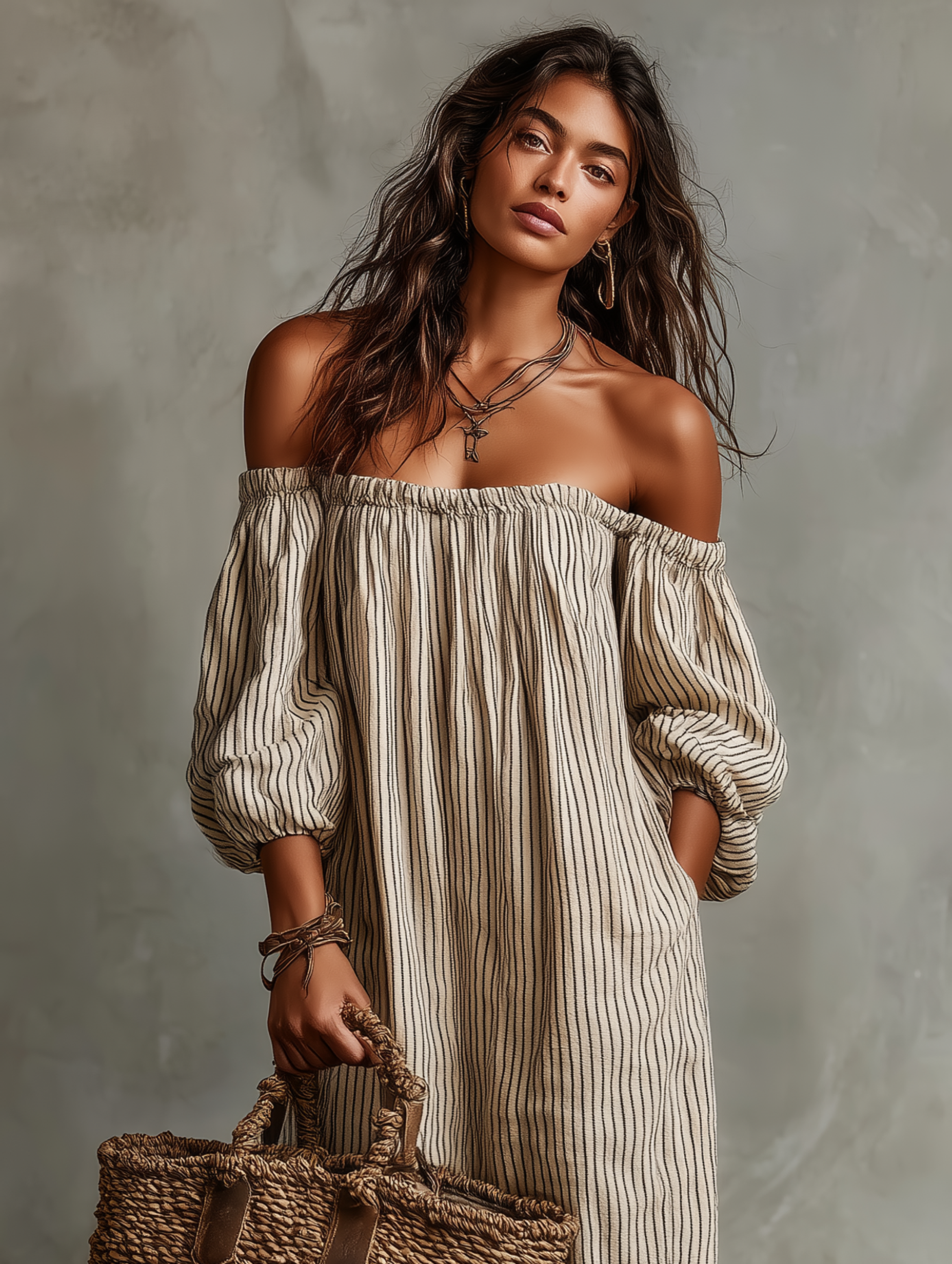 Carmen | Robe longue épaules dénudées