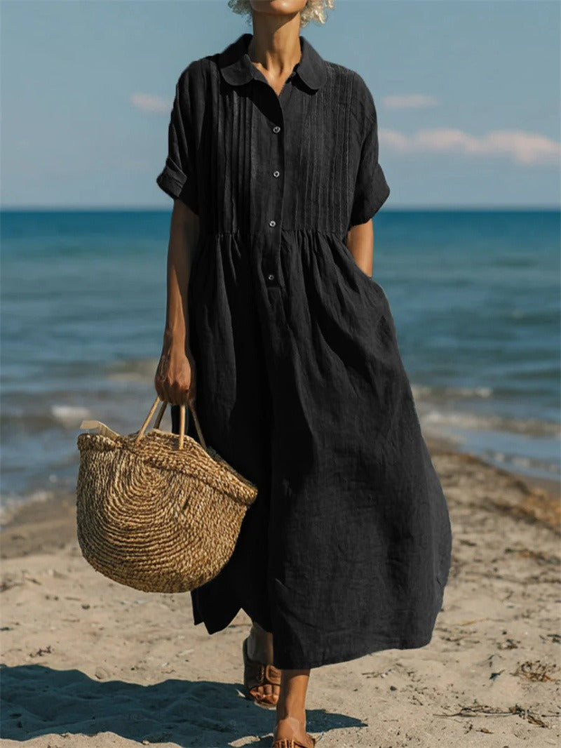 ROBE ÉLÉGANTE EN LIN POUR FEMMES