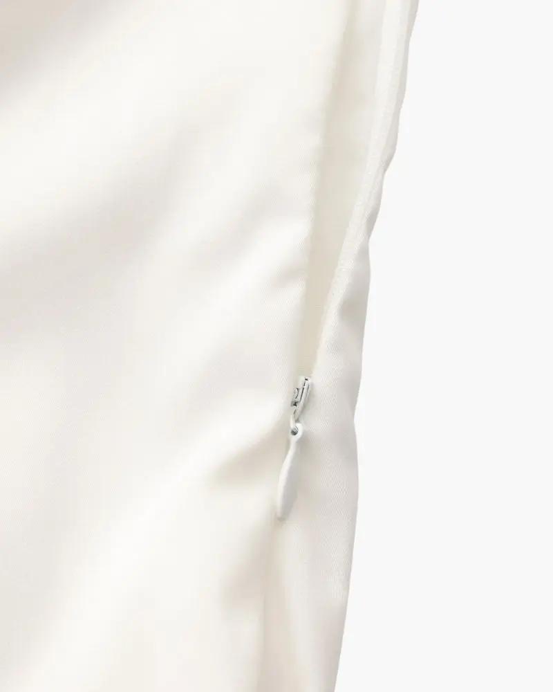 Pearl Button Ruffle Midi Dress Old Money Women