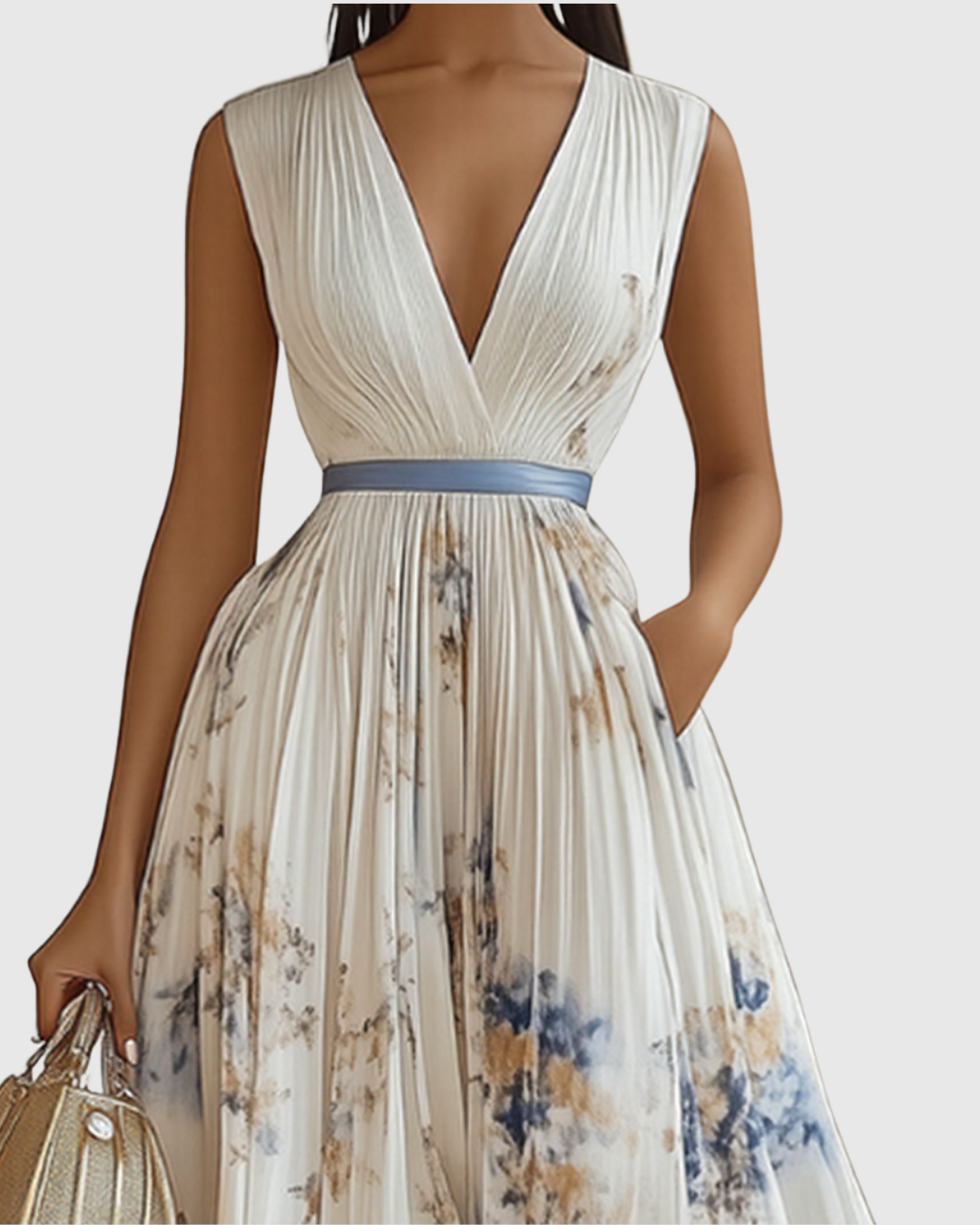 Rowella - Robe longue plissée élégante