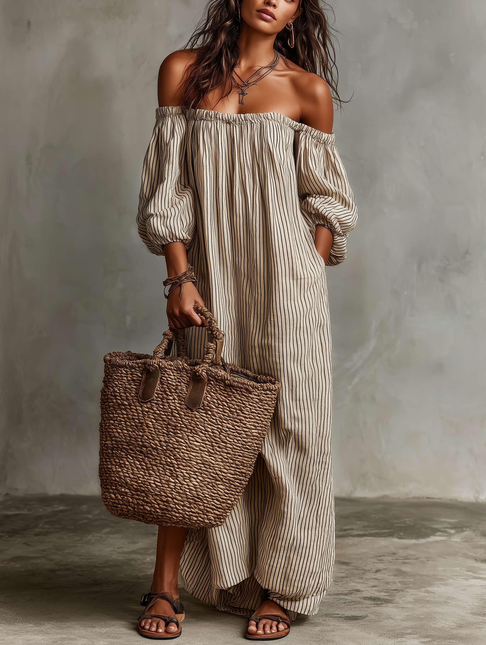 Carmen | Robe longue épaules dénudées