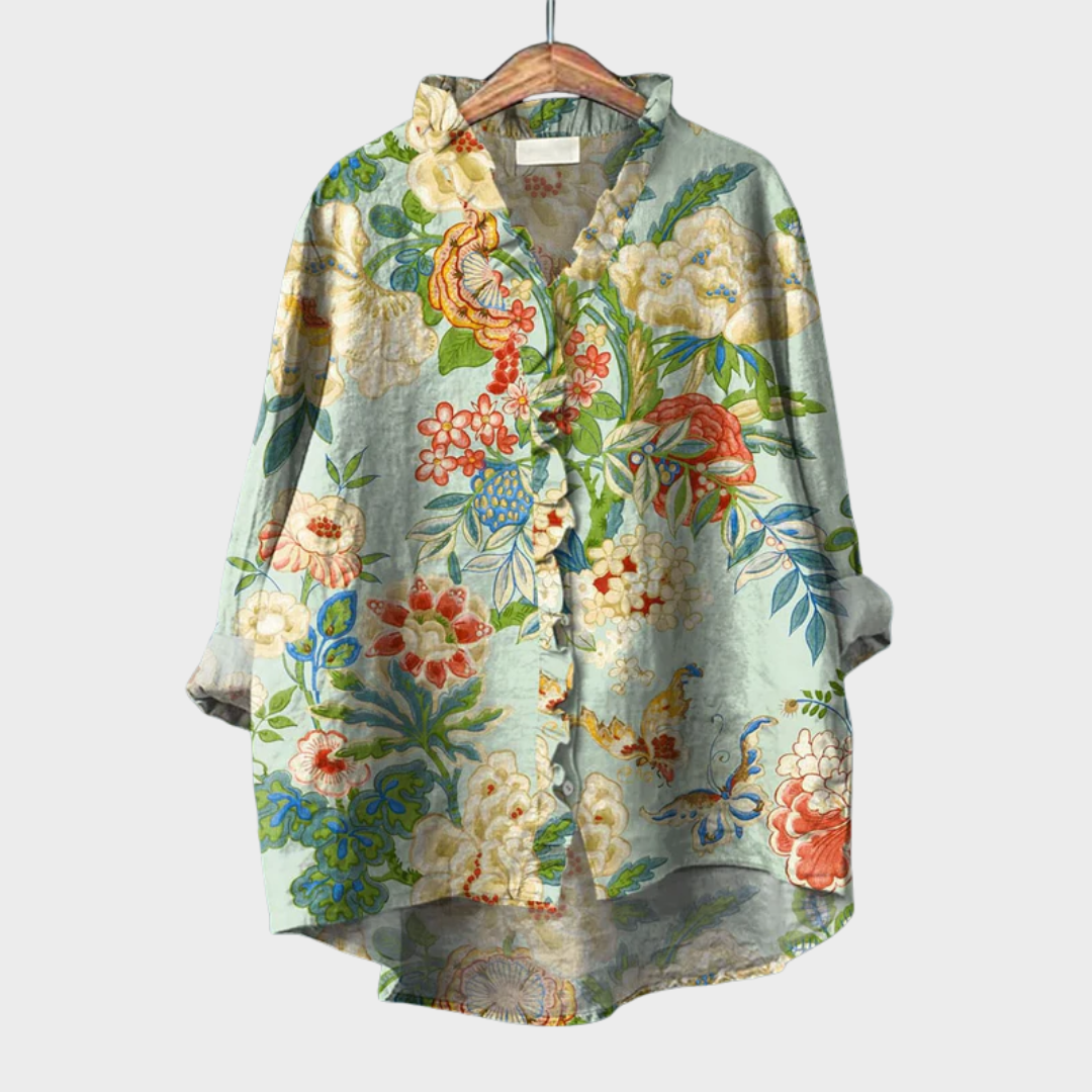 Grace | Blouse élégante en lin d'été