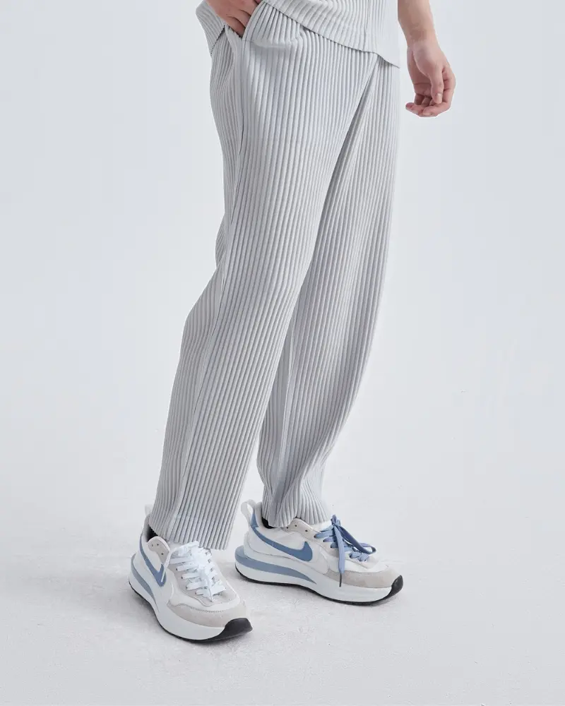 Ribbed Cotton Pantalon Old Money