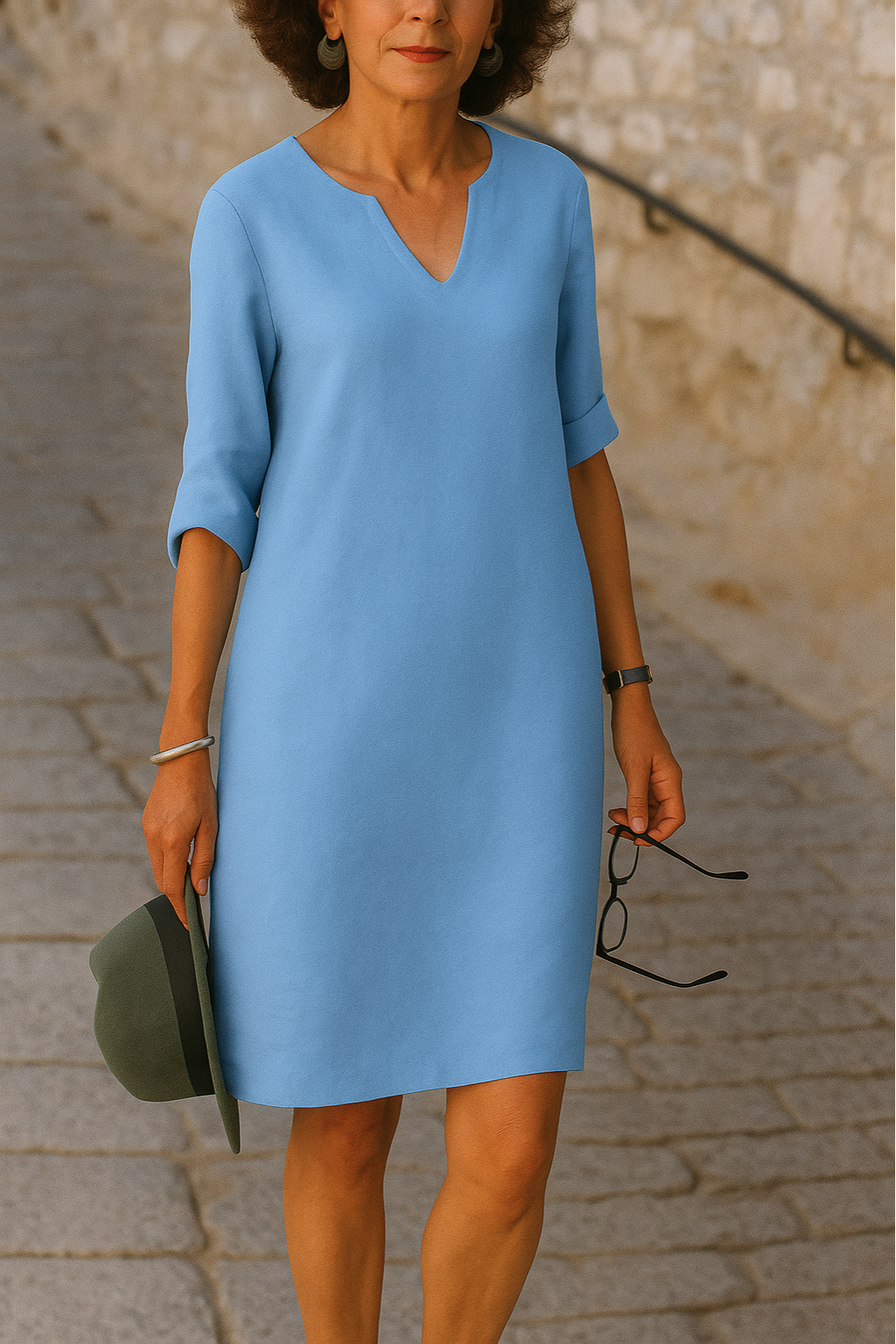Lisette - Élégante Robe à Col en V