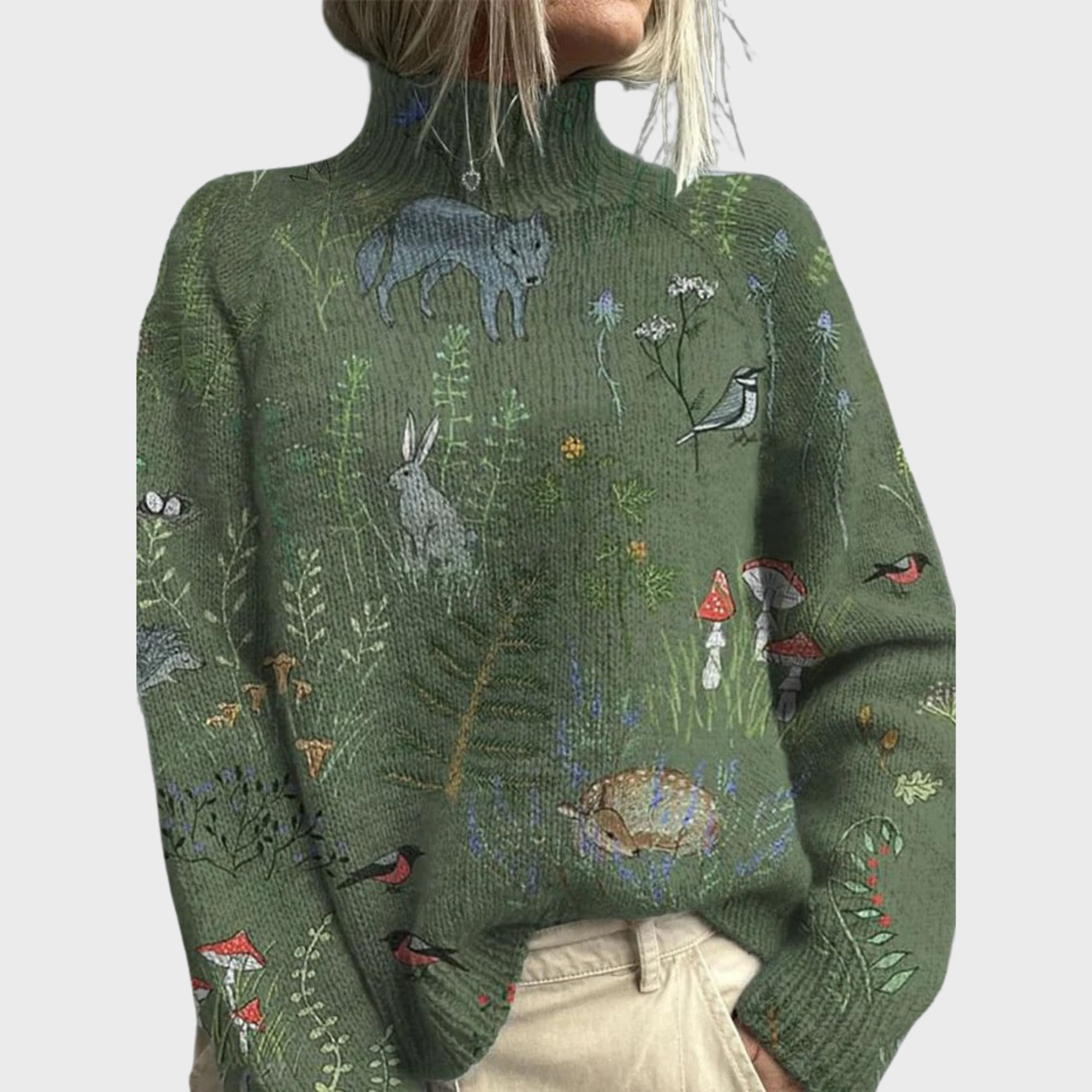 HANA - Pull tricoté artistique