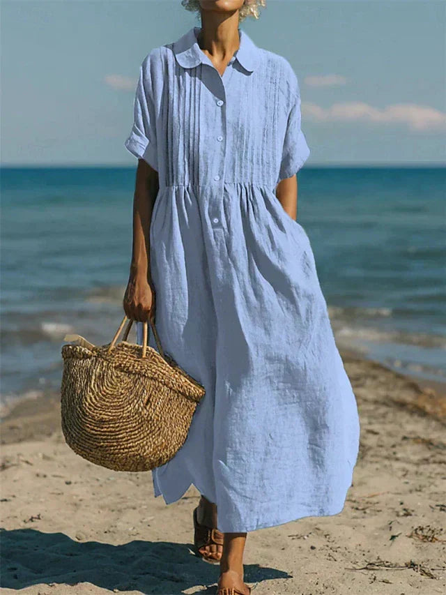 ROBE ÉLÉGANTE EN LIN POUR FEMMES