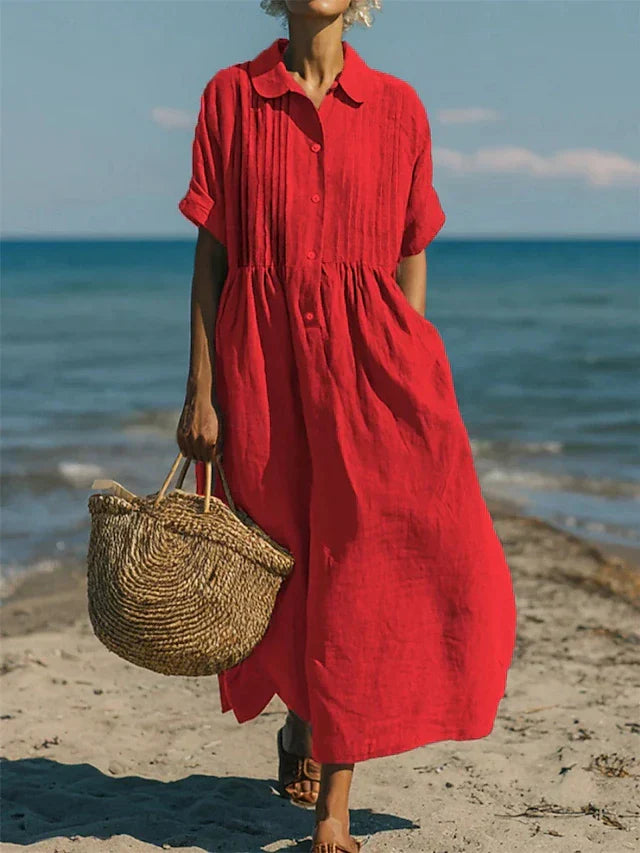 ROBE ÉLÉGANTE EN LIN POUR FEMMES