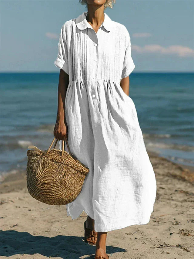 ROBE ÉLÉGANTE EN LIN POUR FEMMES