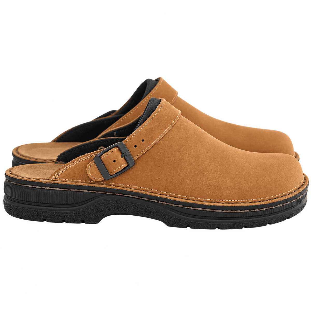 Chaussures slip-on Danoir Paris Carter, confortables, en cuir noir avec semelle blanche, adaptées pour un look décontracté.