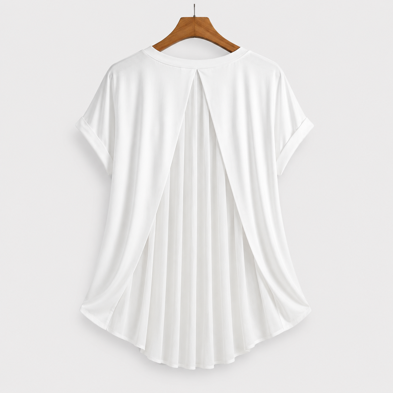 T-shirt manches courtes uni patchwork