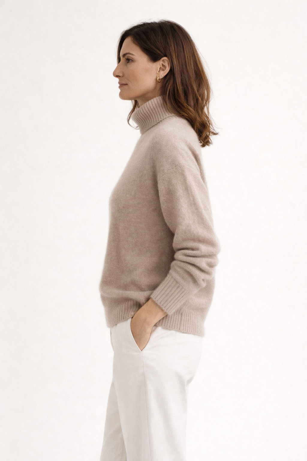 Pull Doux à Col Roulé