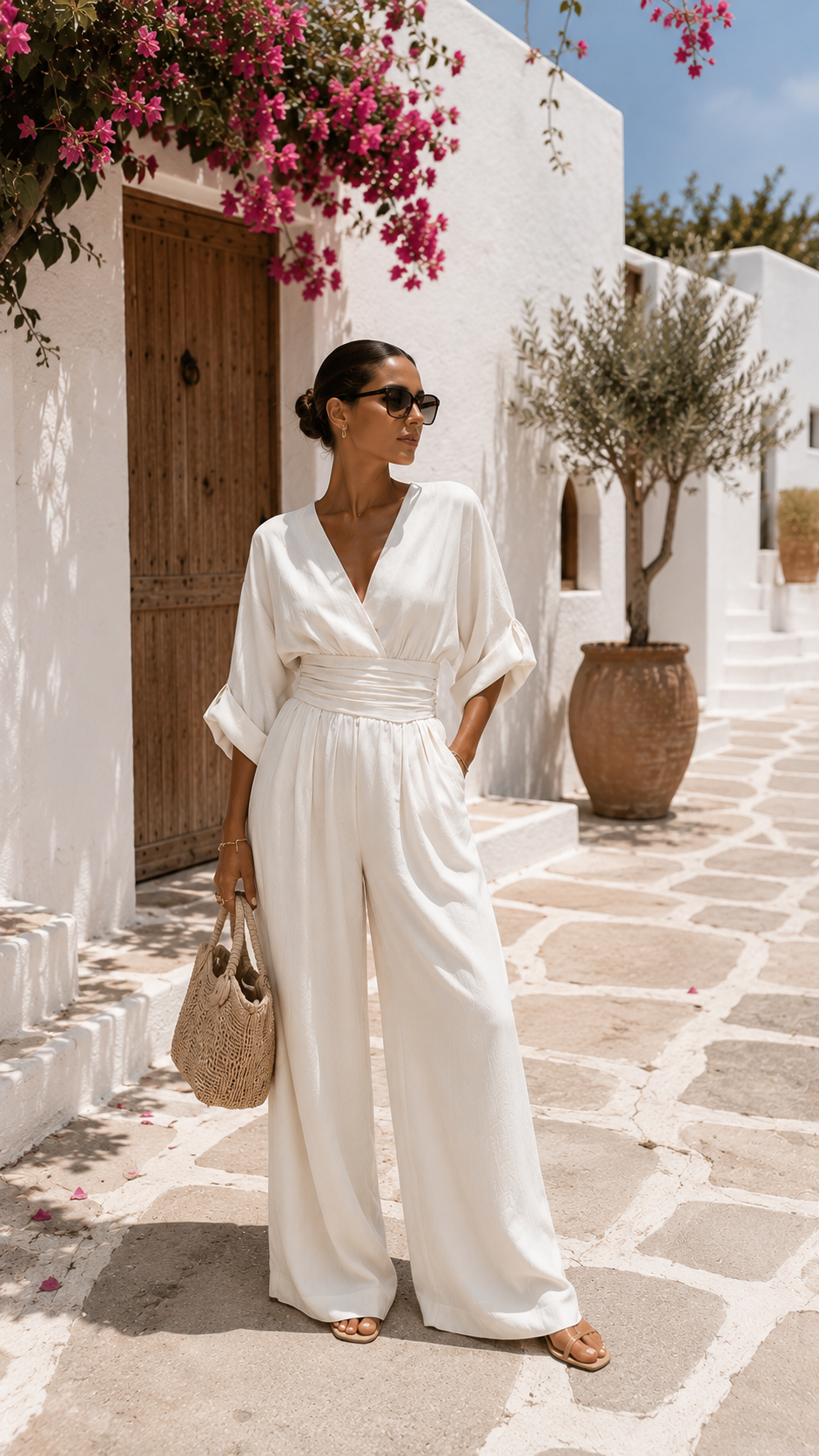 Valeria | Robe longue en mousseline à décolleté en V