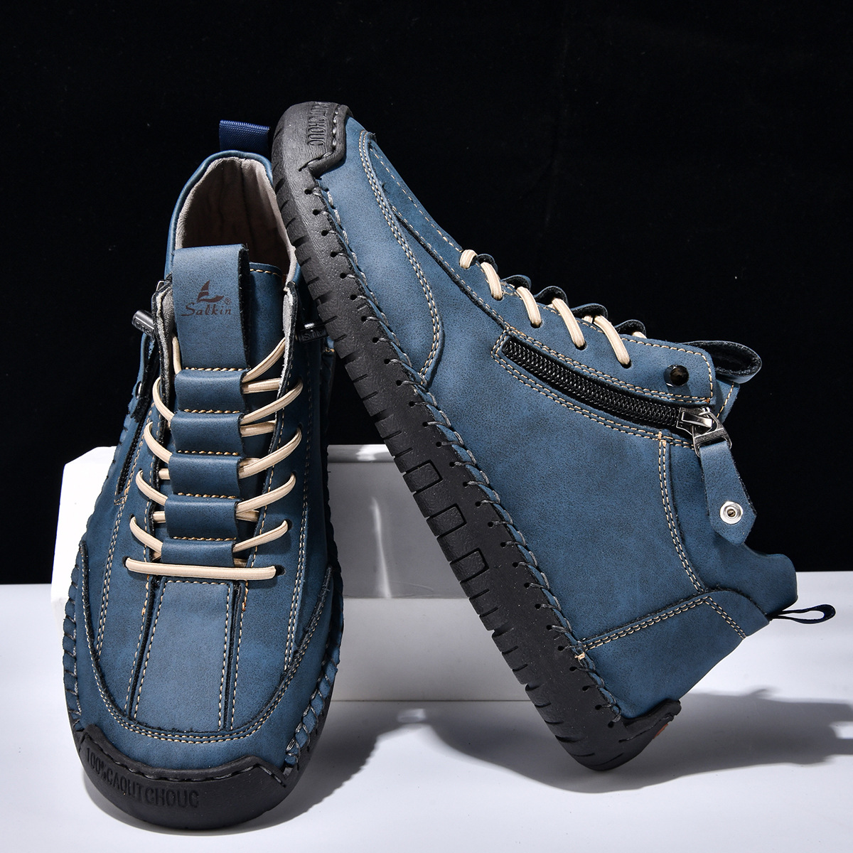 Danoir Paris™ | Chaussures Homme en Nubuck Zippées