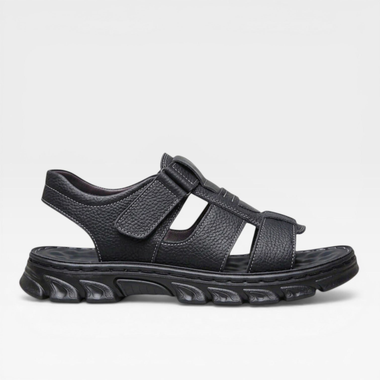 Sandales en cuir à semelle souple pour hommes pour l'été