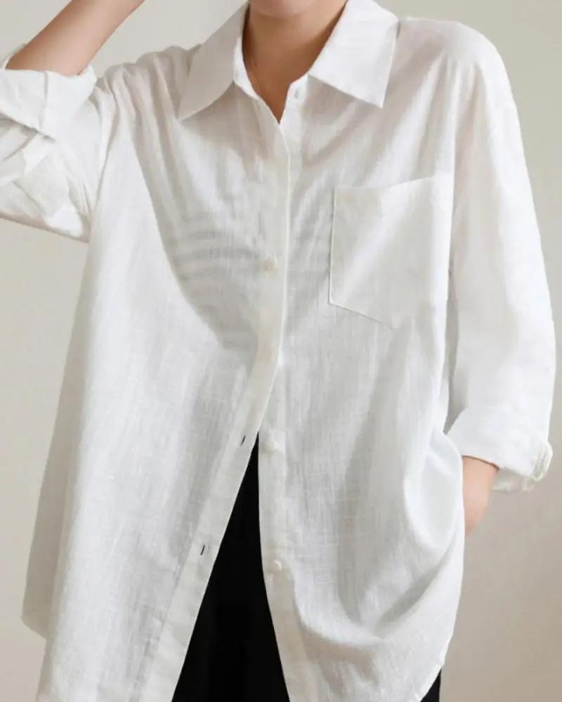 Estate Lady Linen Shirt Old Money Women