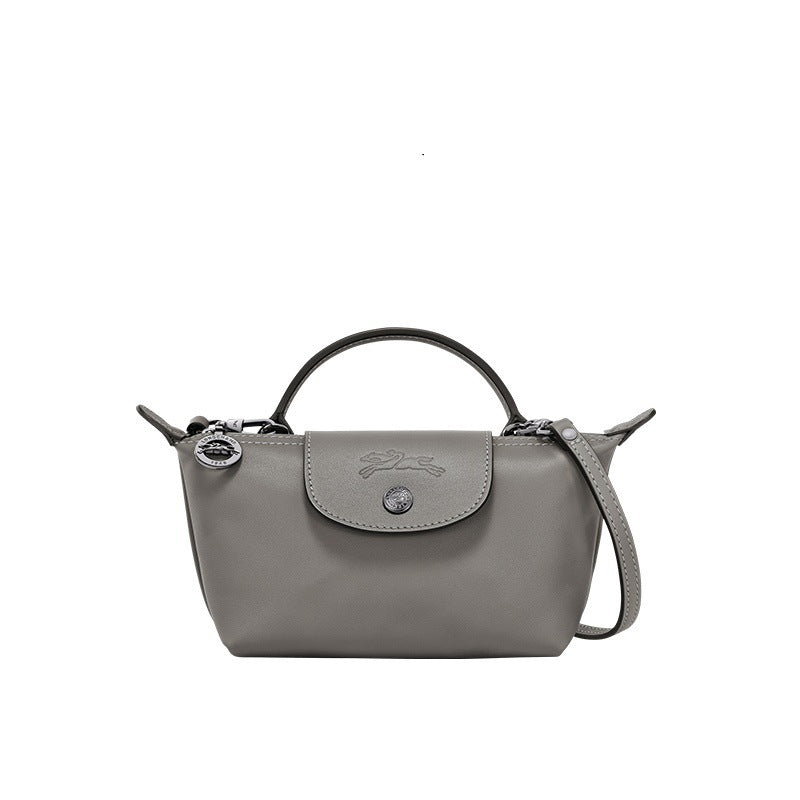 Mini sac Longchamp en cuir - Gris