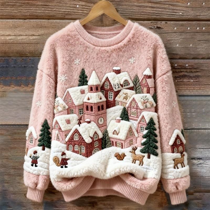 Talbot - Pull Fluffy Village d'Hiver