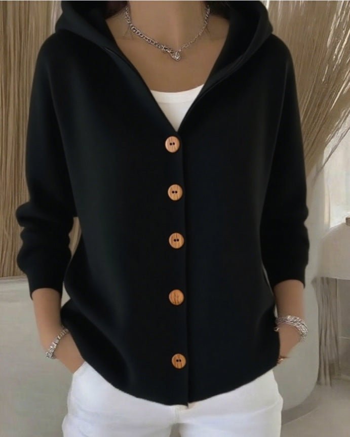 Ginevra | Cardigan en Maille avec Capuche et Boutons