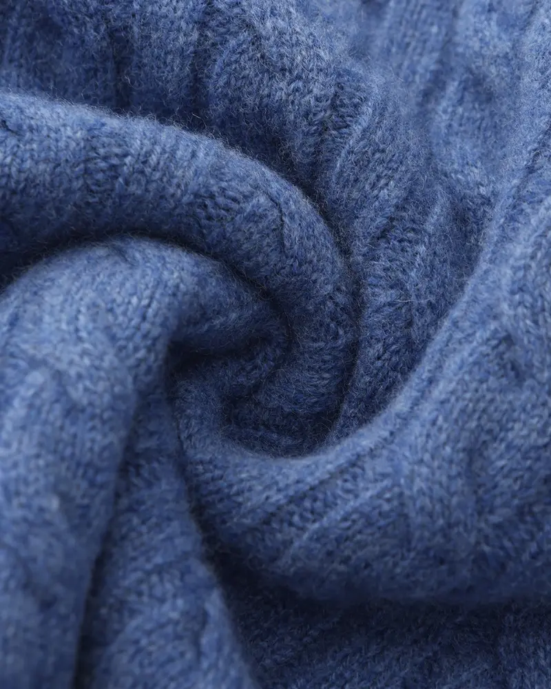 100% Cashmere Woven Half Zip Old Money