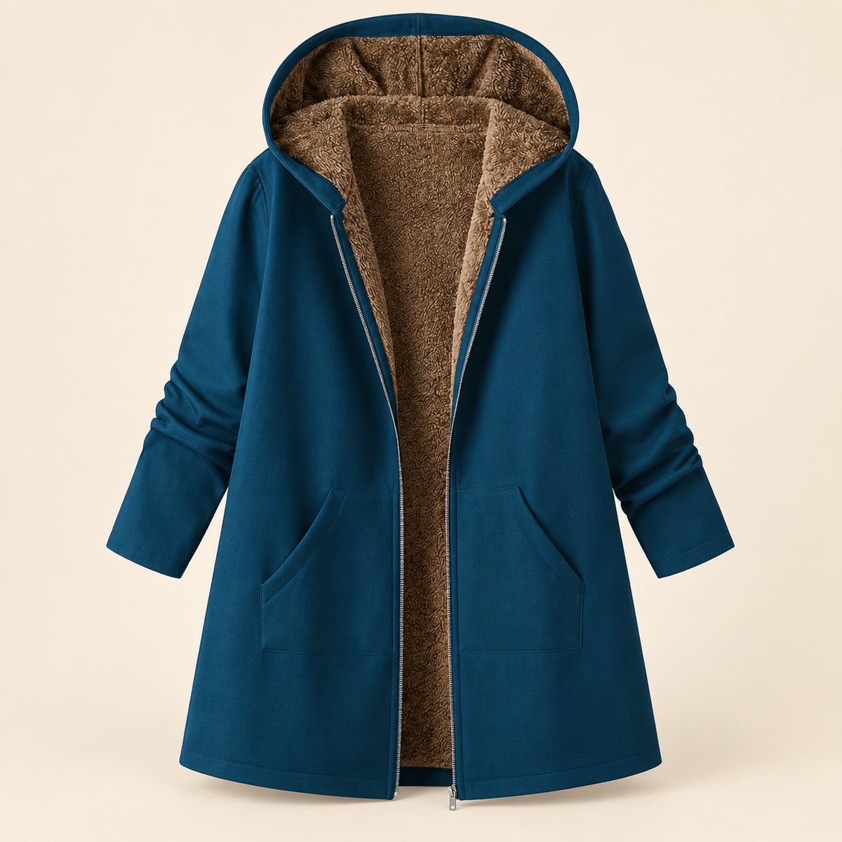Evelyn™ | Manteau à capuche douillet en sherpa