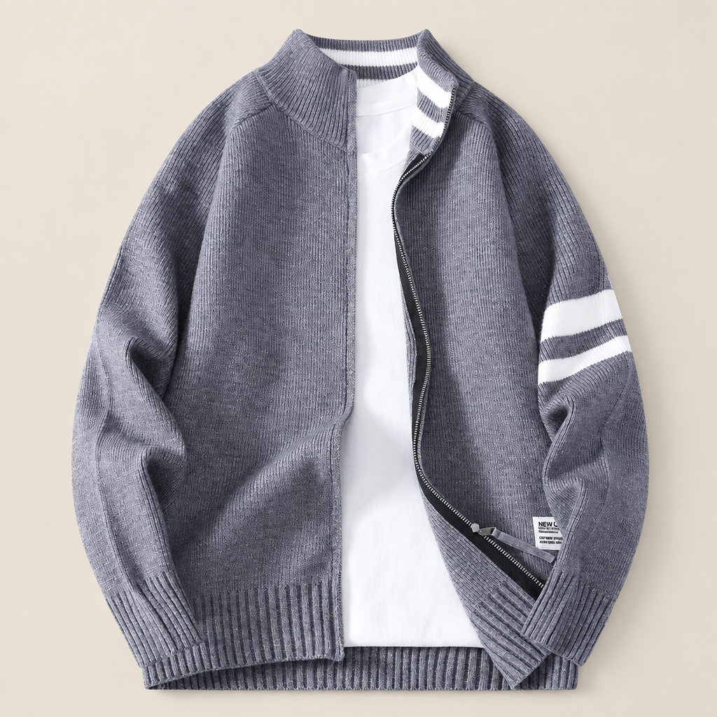 Cardigan Tricot Rayé Arlo