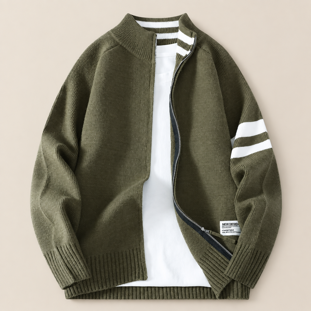 Cardigan Tricot Rayé Arlo