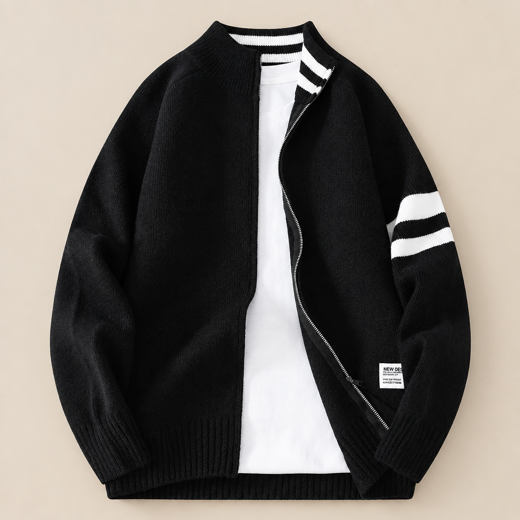Cardigan Tricot Rayé Arlo