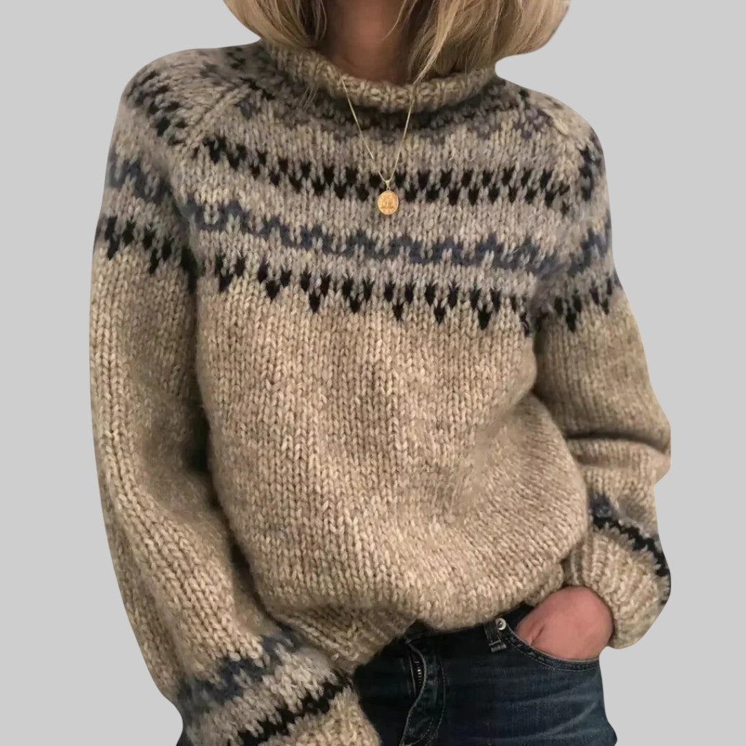 Ashley | Pull islandais vintage fait main