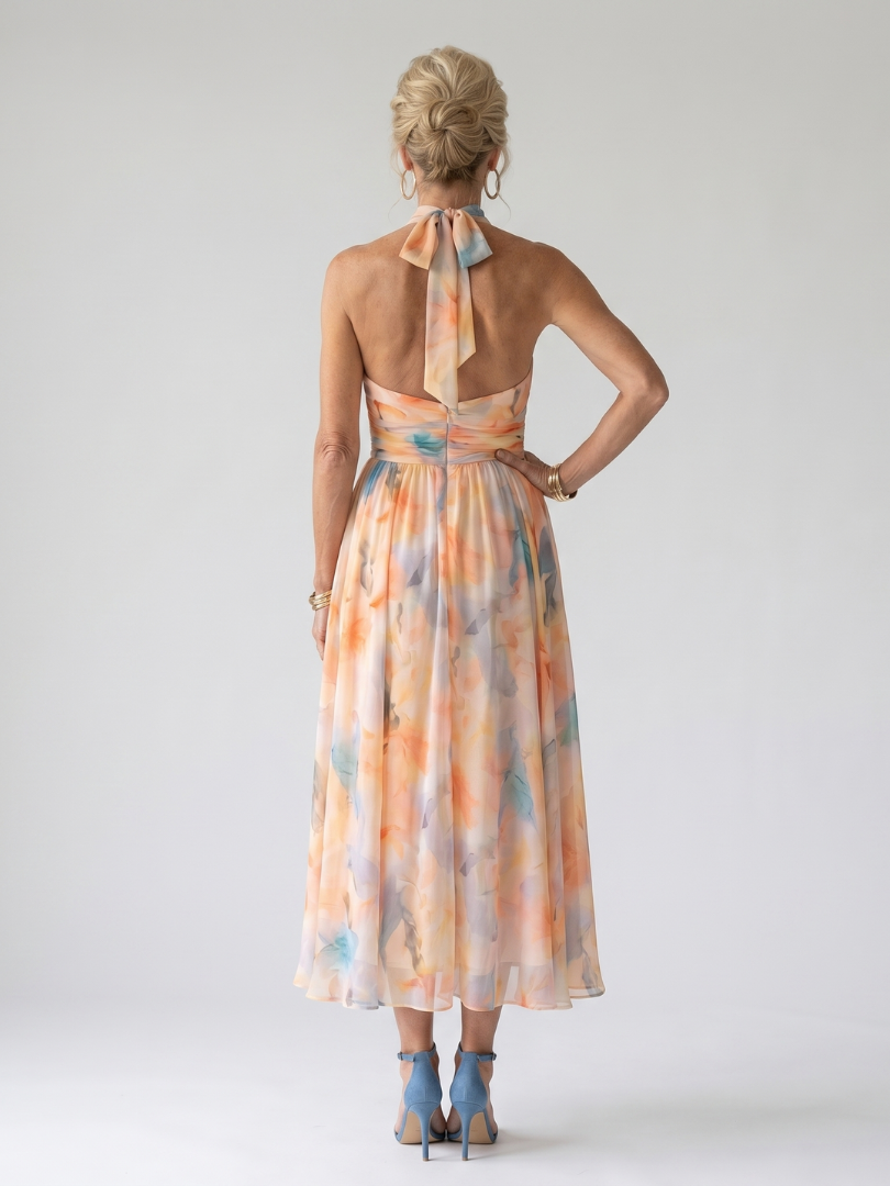 Elin | Robe midi à licou douce