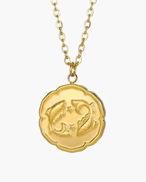 Zodiac Sign Necklace - Gold Old Money