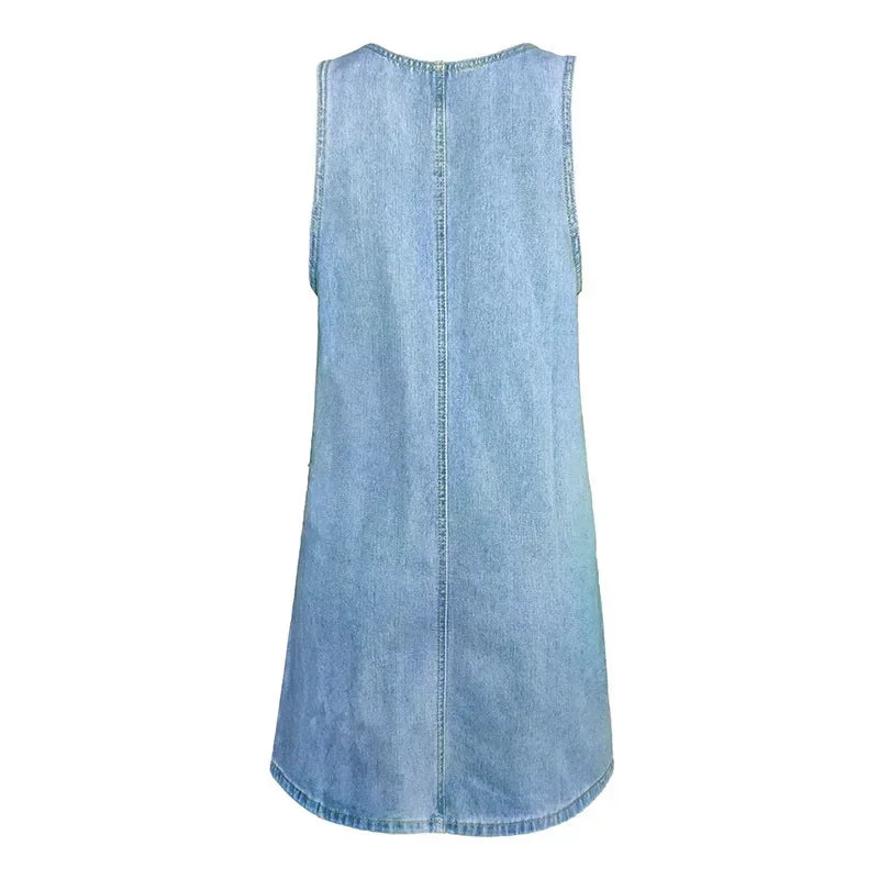 Sofia - Robe d'été pratique en jean