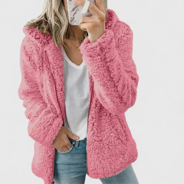 Veste confortable Danoir Paris Hylenyahh en tissu doux, portée, avec col et manches longues, style décontracté et moderne