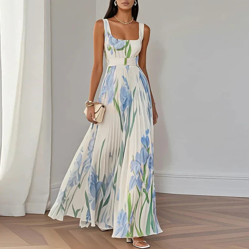 Oriah | Robe longue évasée à fleurs