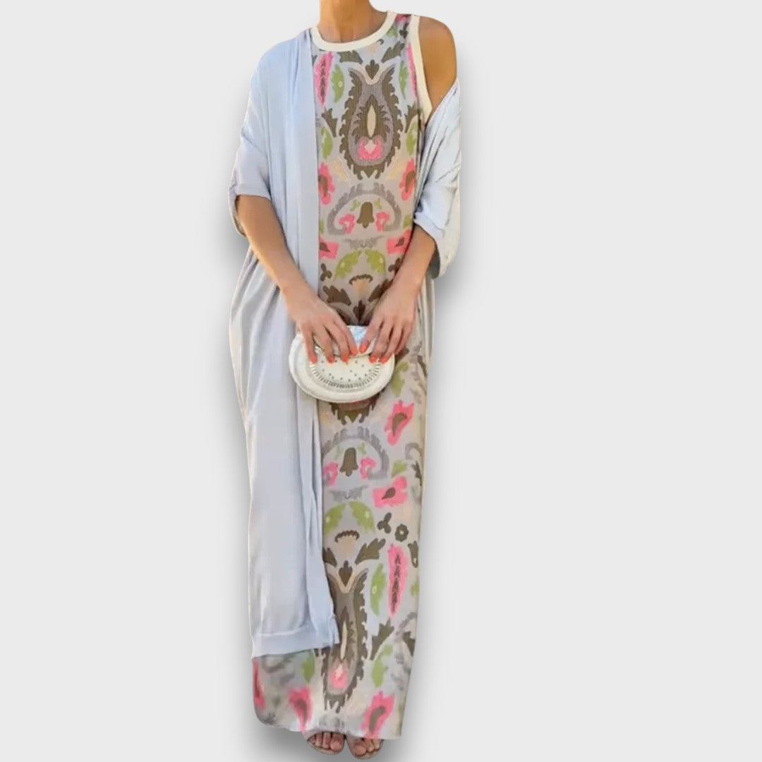 Selviane - Robe longue avec cardigan