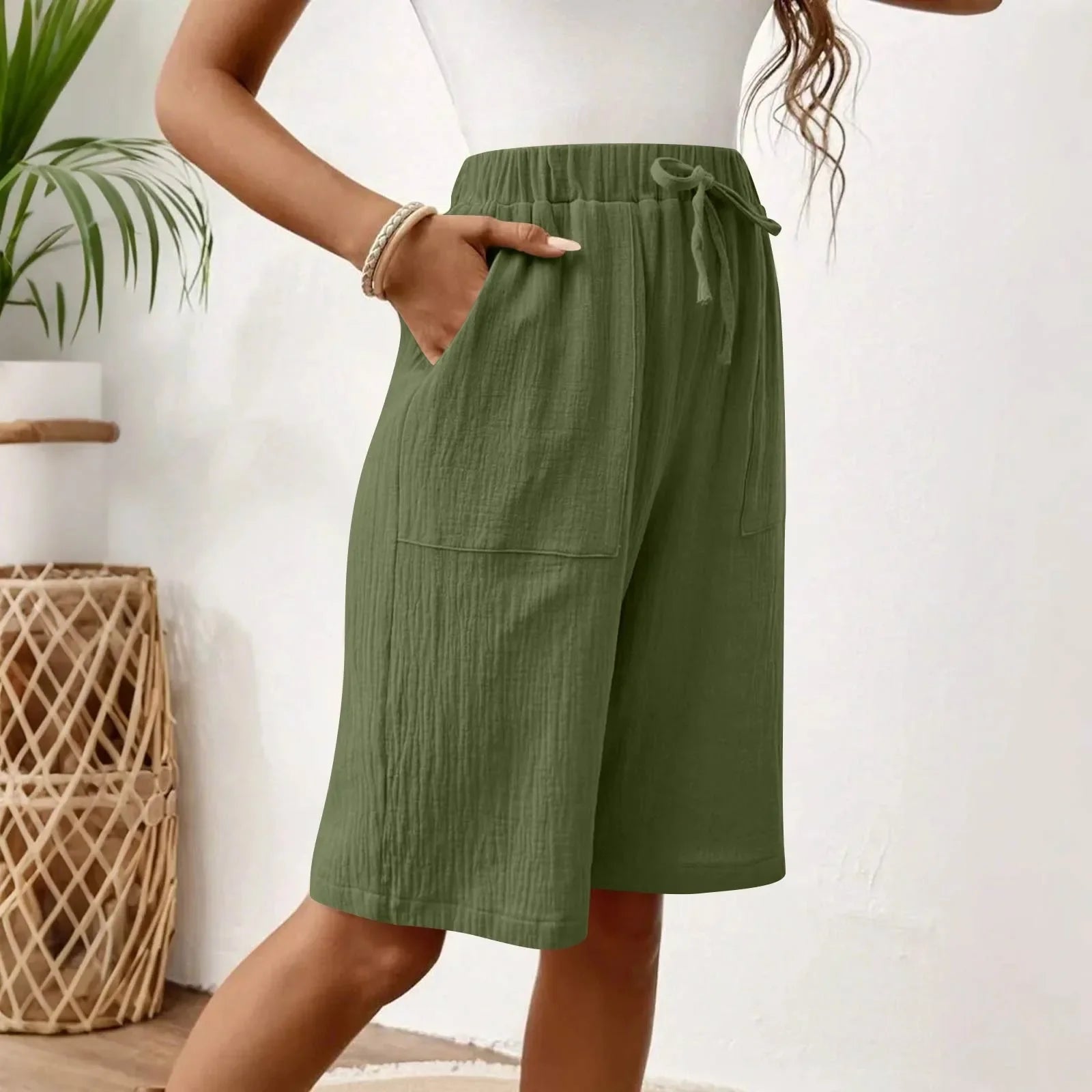 Sienna - Short en coton et lin