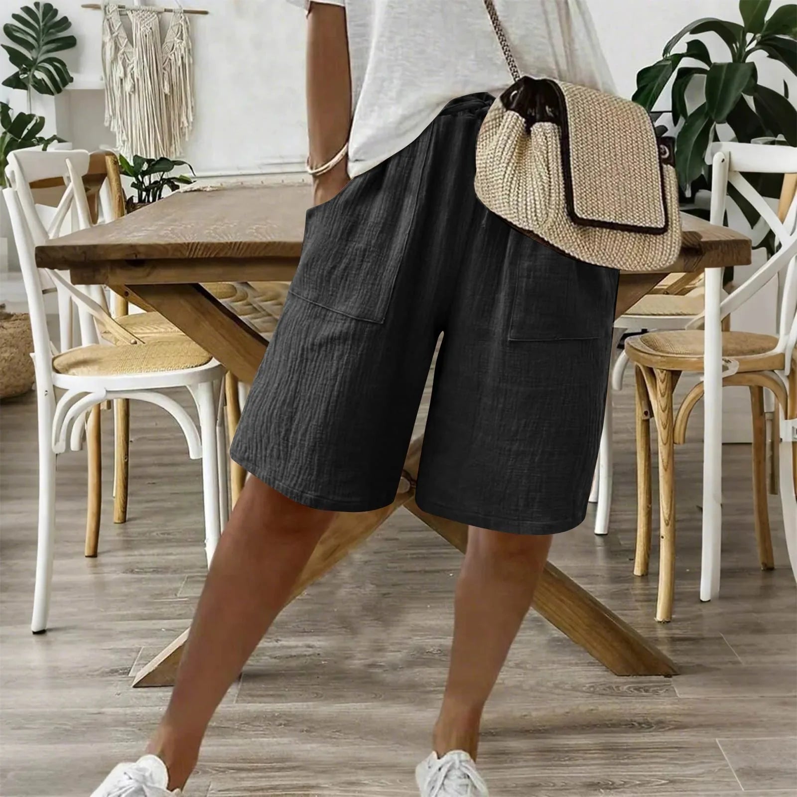 Sienna - Short en coton et lin