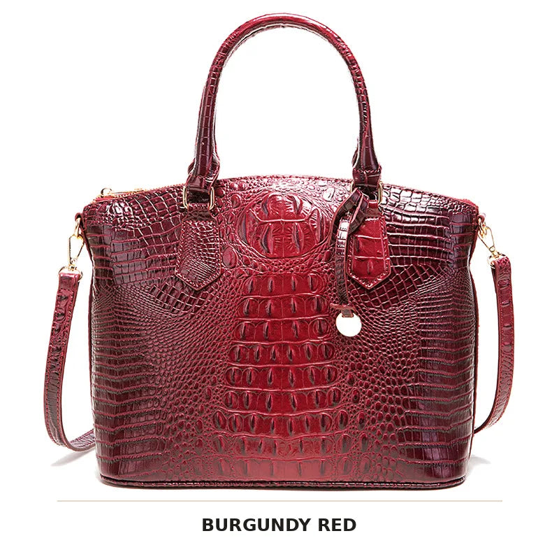 Sac à main vintage pour femme Danoir Paris avec imprimé crocodile, en cuir élégant et tendance.