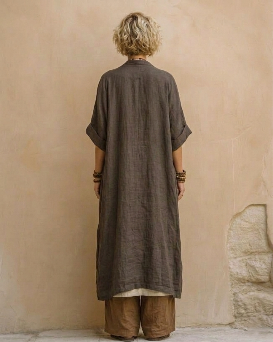 Ensemble d'été boho Suzanne de Danoir Paris, vêtements légers et élégants pour les journées chaudes.