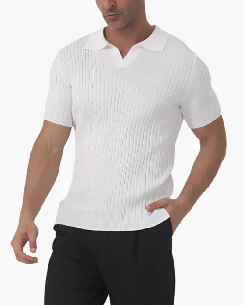 Florence - Ribbed Cotton Polo Old Money