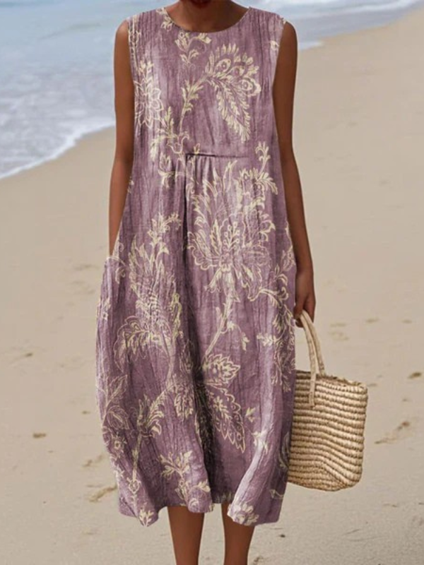 Mia | Robe midi à fleurs