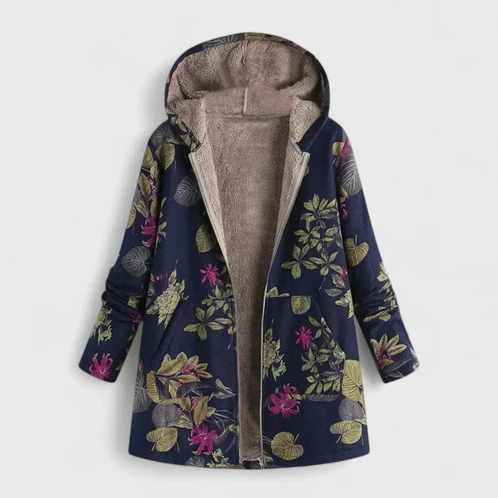 Veste confortable Florenziah de Danoir Paris, en tissu doux et chaud, idéale pour l'automne et l'hiver, vue de face.