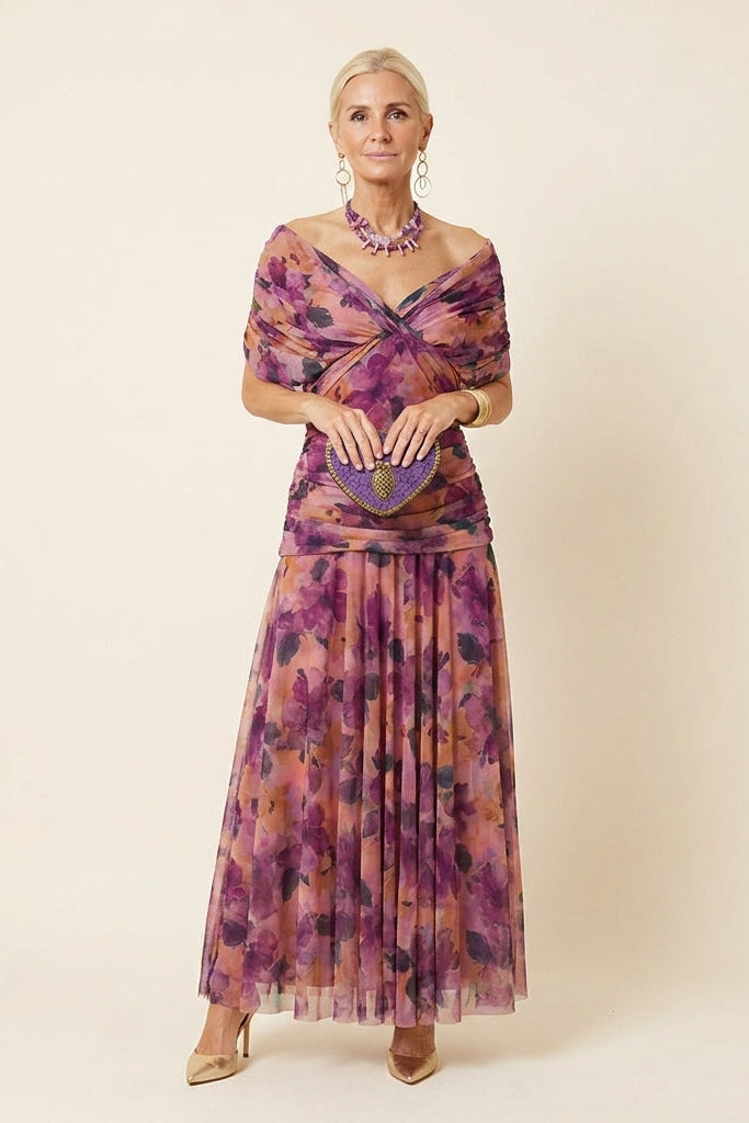 Carlota™ | Robe longue drapée en tulle