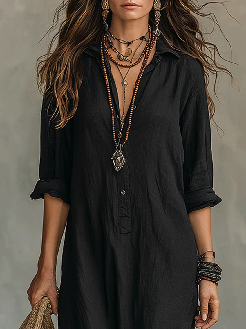 Soline | Robe longue boutonnée