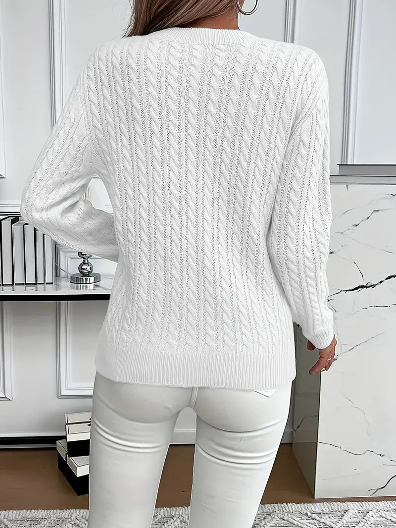 Lena – Kabelgebreide trui voor dames