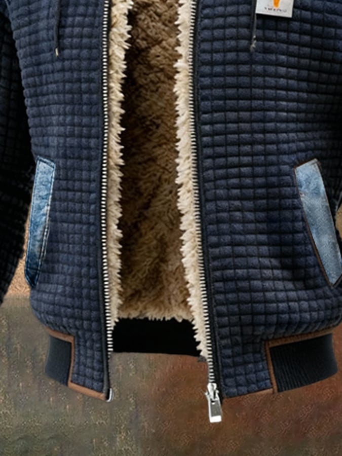 MAISON CLÉMENT PARIS™ | VESTE MATELASSÉE NOIRE AVEC DÉTAILS ET JEAN