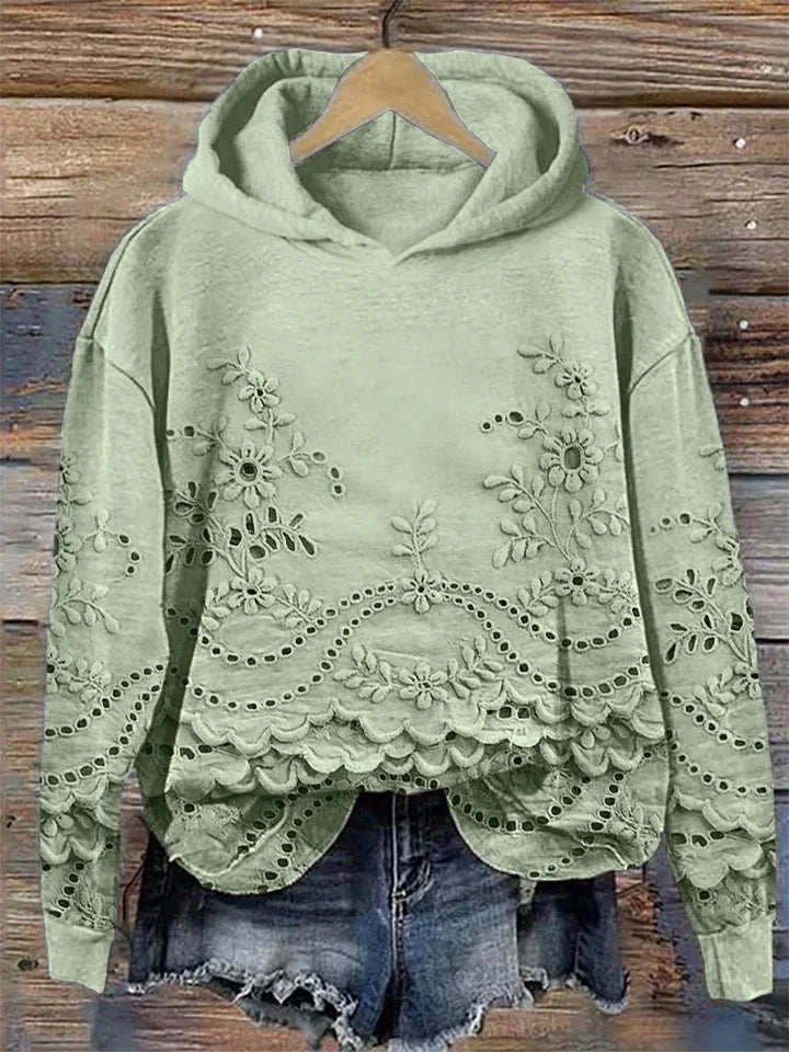 Amélie - Sweat à Capuche Fleuri