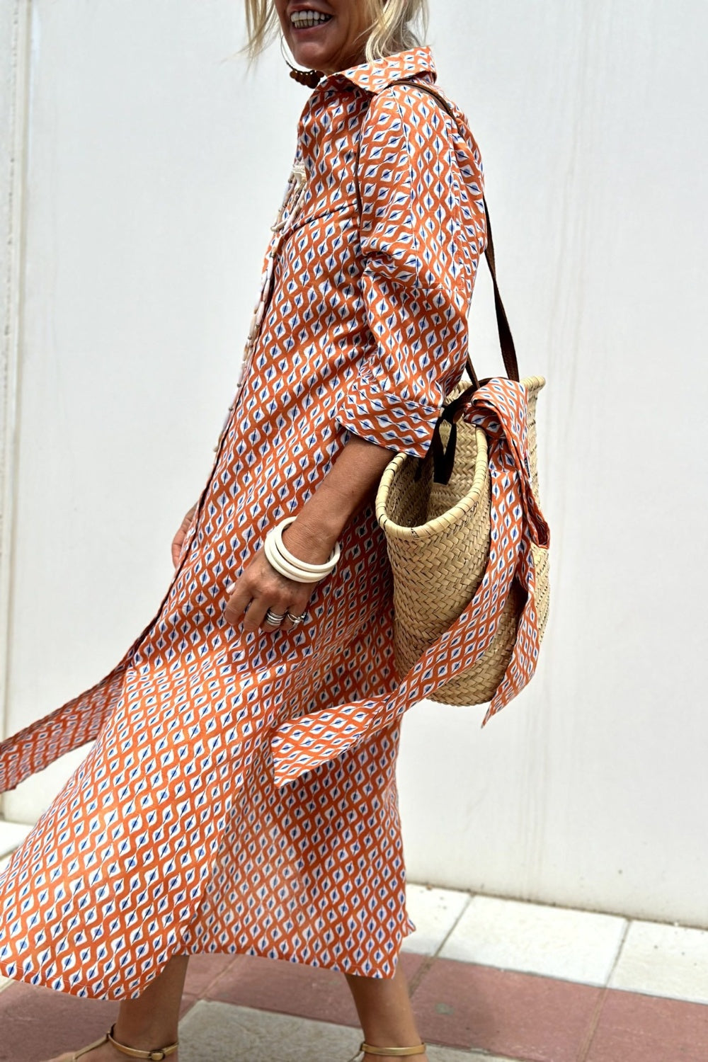 Anne - Robe chemise à carreaux élégante
