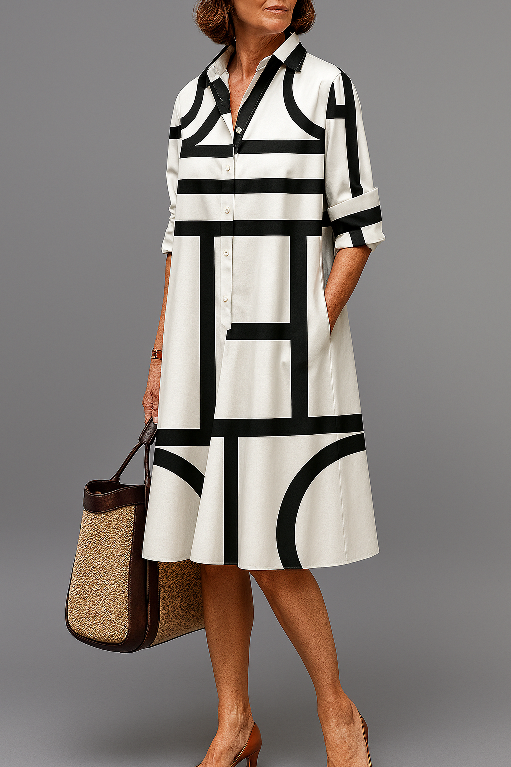 Elua | Robe midi soignée et élégante