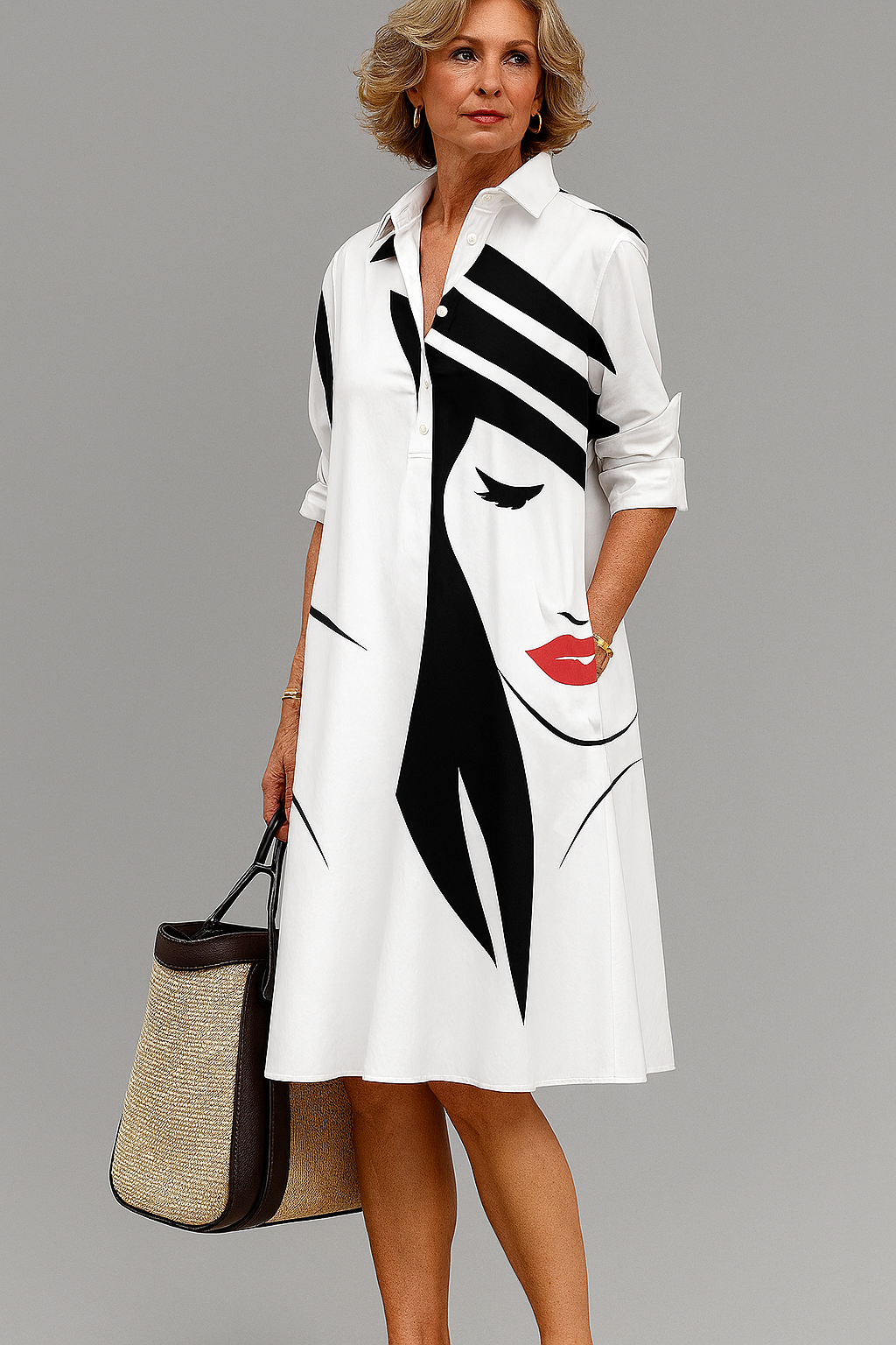 Bona | Robe midi soignée et élégante