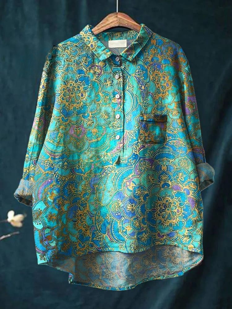 Amelia | Chemise à imprimé mandala